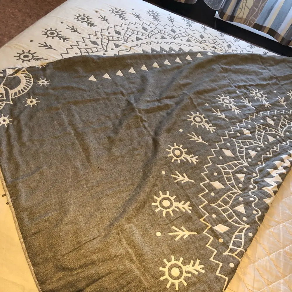Mandala 100% Cotton Reversible Blanket