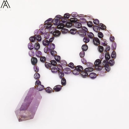 Crystal Double Point Mala Necklaces