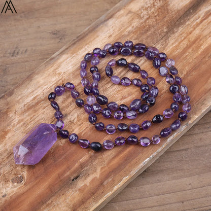 Crystal Double Point Mala Necklaces
