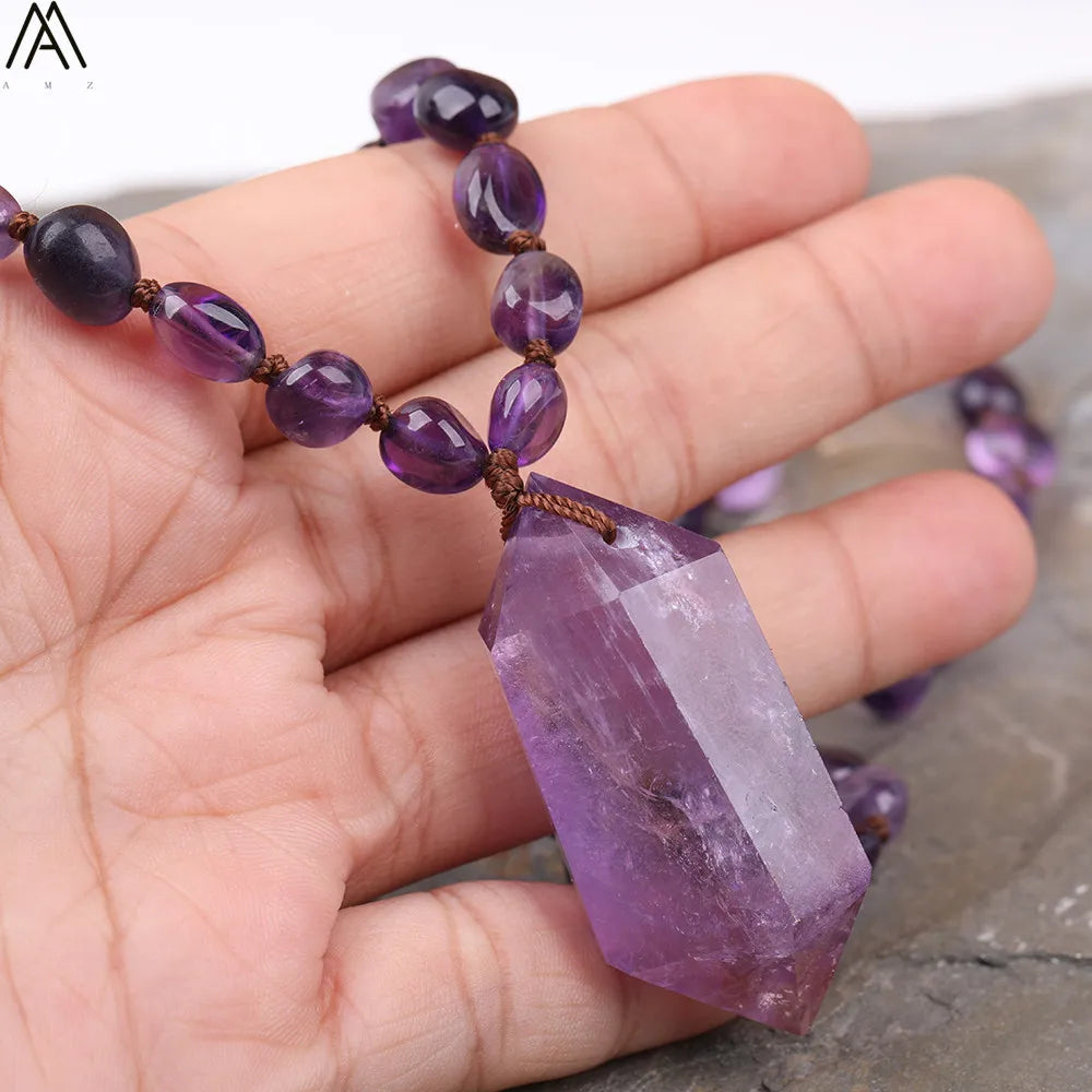 Crystal Double Point Mala Necklaces