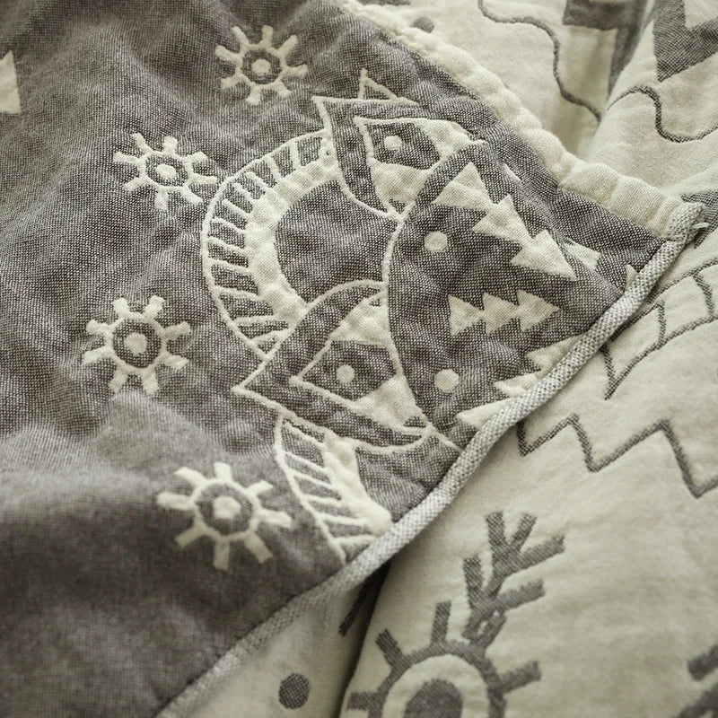 Mandala 100% Cotton Reversible Blanket