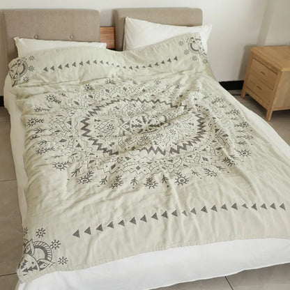 Mandala 100% Cotton Reversible Blanket
