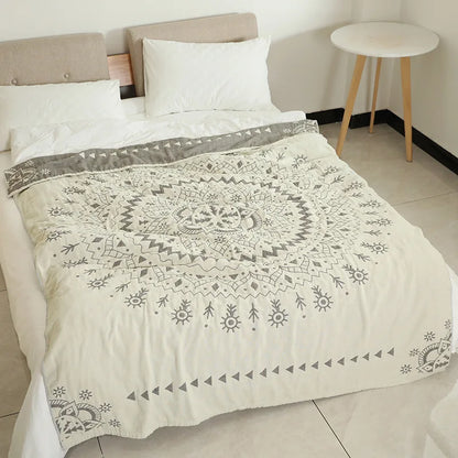 Mandala 100% Cotton Reversible Blanket
