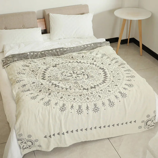 Mandala 100% Cotton Reversible Blanket
