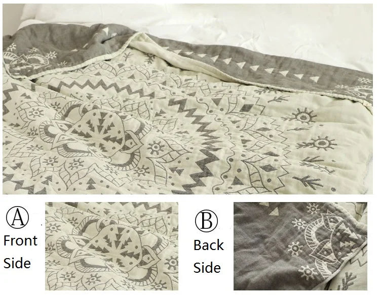 Mandala 100% Cotton Reversible Blanket