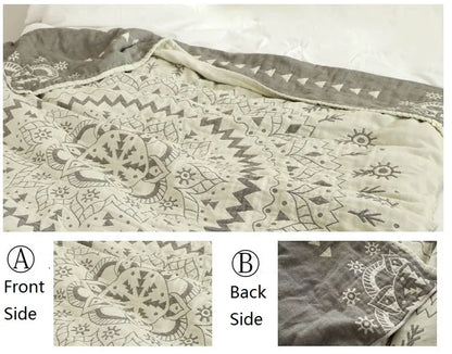 Mandala 100% Cotton Reversible Blanket