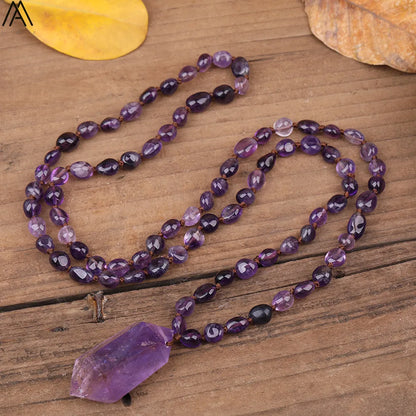 Crystal Double Point Mala Necklaces
