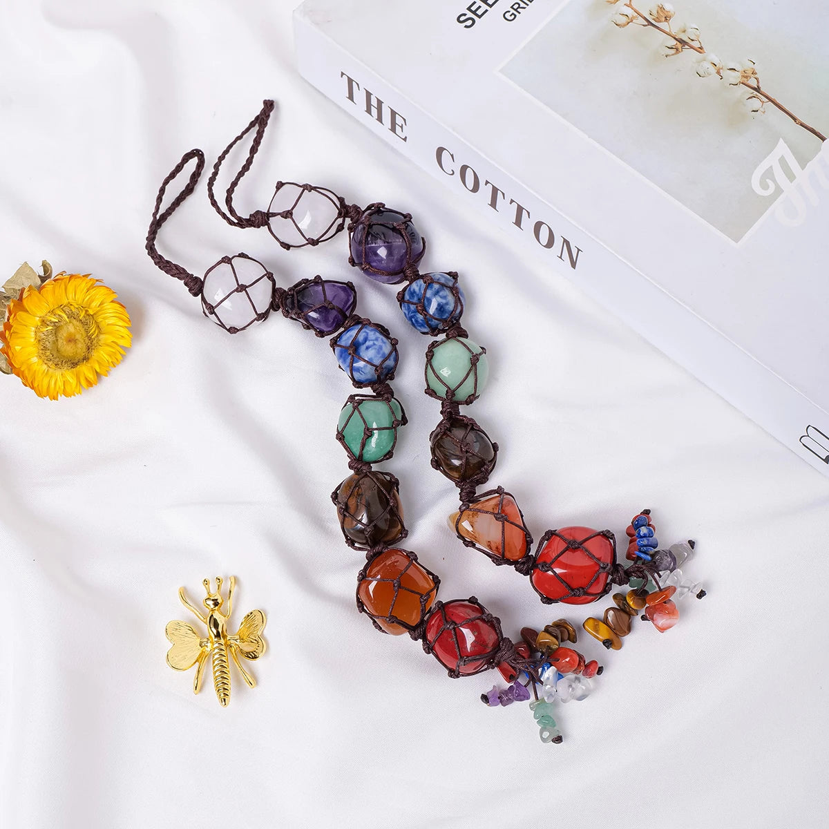 Crystal Chakra Tumbled Stones String