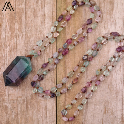 Crystal Double Point Mala Necklaces