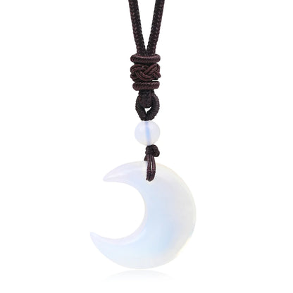 Crystal Crescent Moon Necklaces