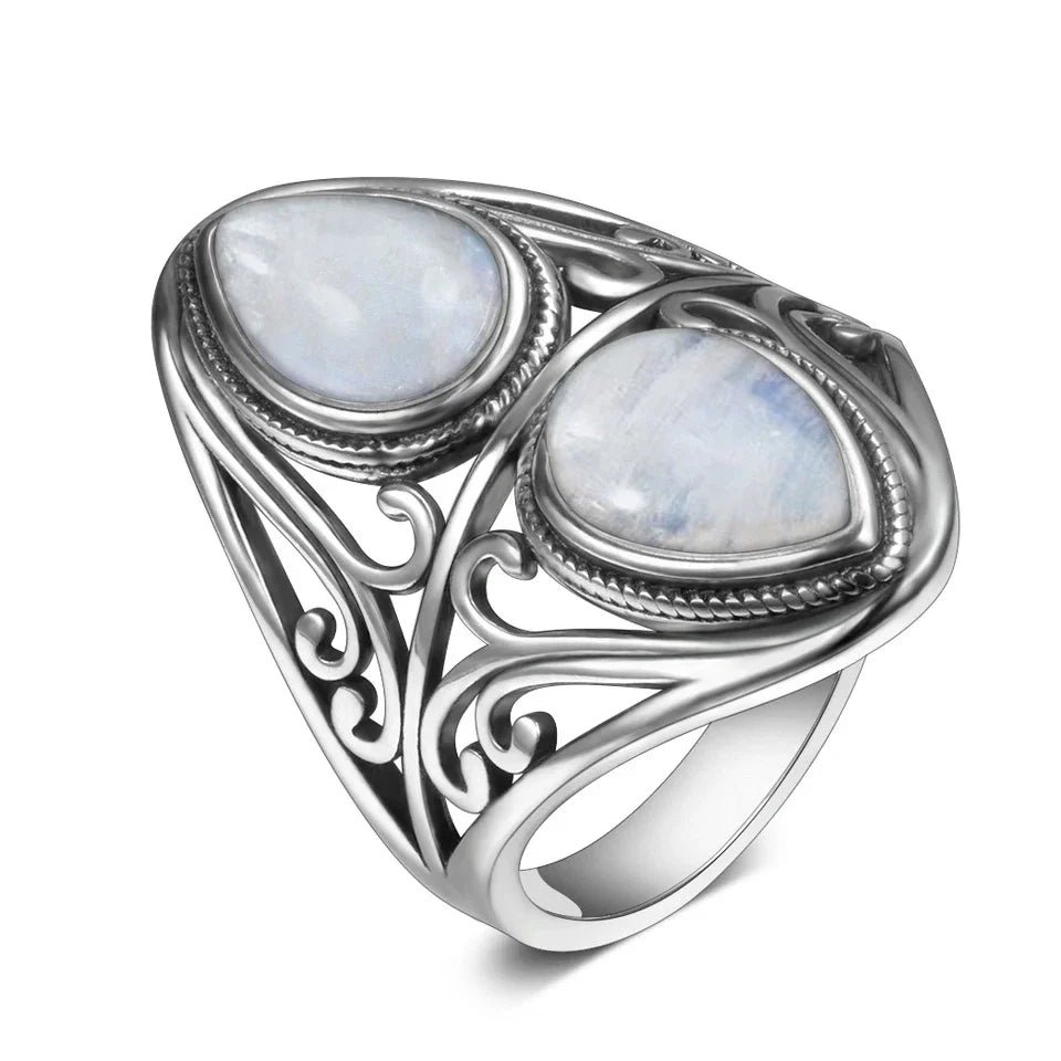 Moonstone Vintage Silver Ring