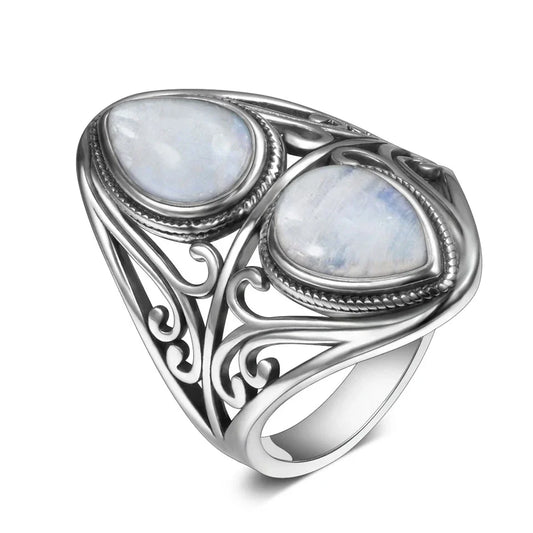 Moonstone Vintage Silver Ring