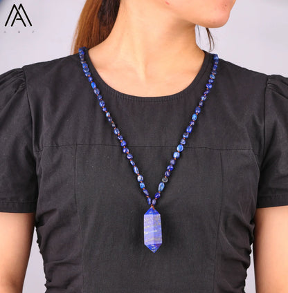 Crystal Double Point Mala Necklaces