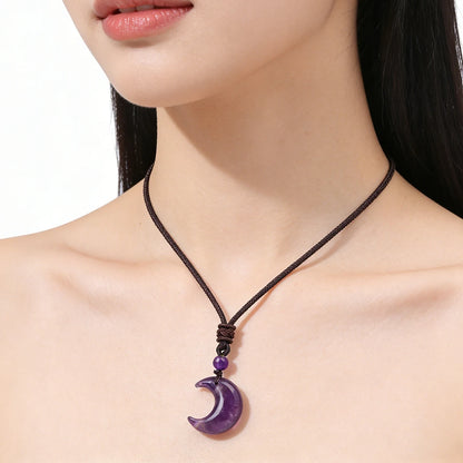 Crystal Crescent Moon Necklaces