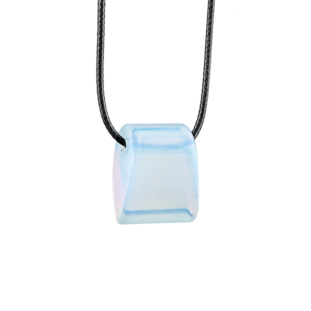 Crystal & Stone Trapezoid Pendant Necklace