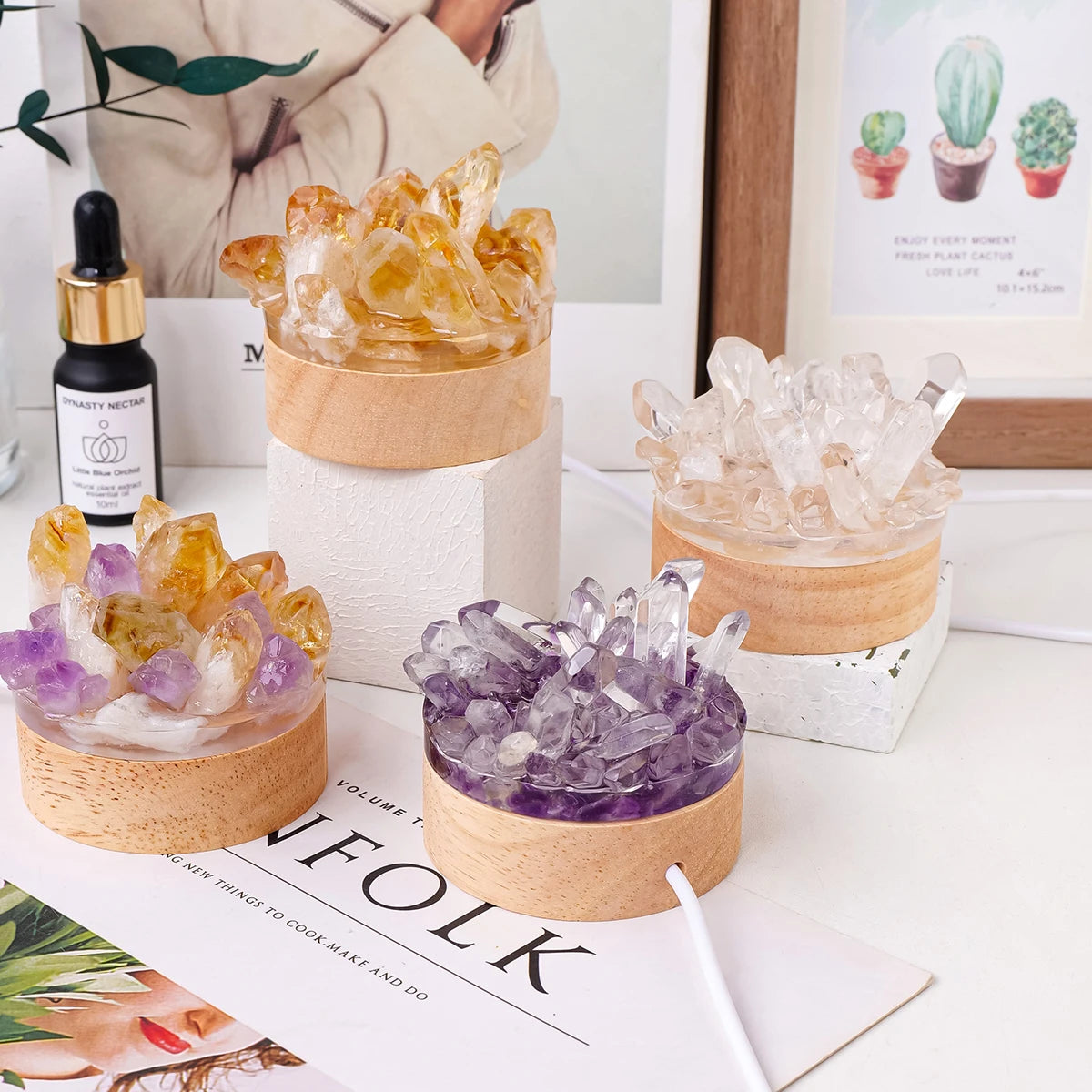 Amethyst Quartz Mini Crystal Lamps