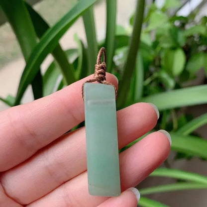 Crystal & Stone Rectangle Pendant Necklaces