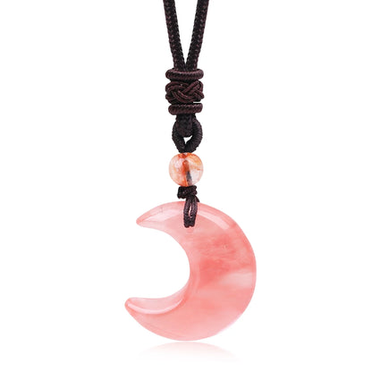 Crystal Crescent Moon Necklaces