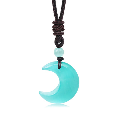 Crystal Crescent Moon Necklaces