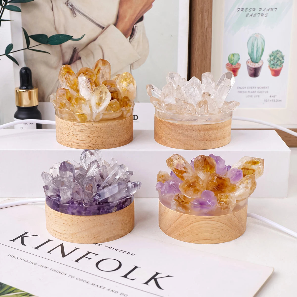 Amethyst Quartz Mini Crystal Lamps