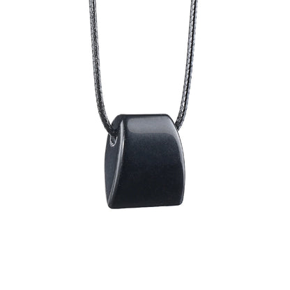 Crystal & Stone Trapezoid Pendant Necklace