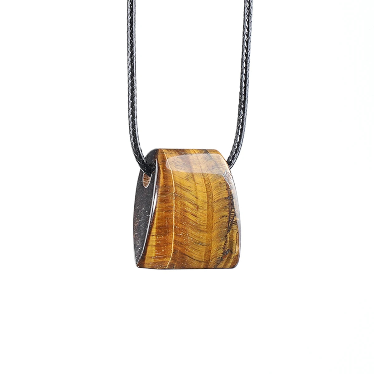 Crystal & Stone Trapezoid Pendant Necklace