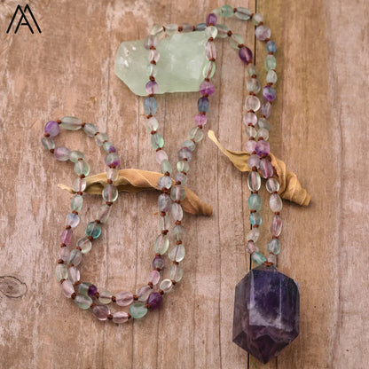 Crystal Double Point Mala Necklaces