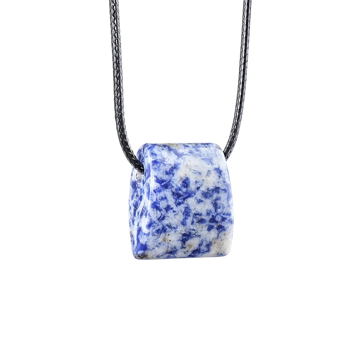 Crystal & Stone Trapezoid Pendant Necklace