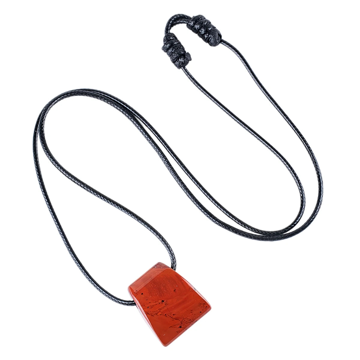 Crystal & Stone Trapezoid Pendant Necklace