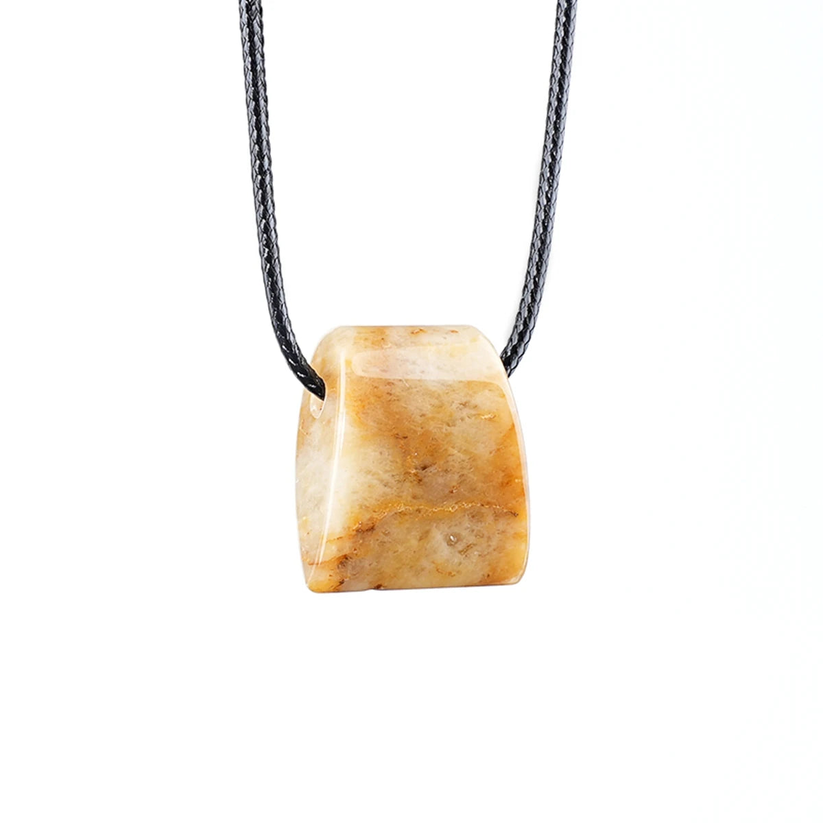 Crystal & Stone Trapezoid Pendant Necklace