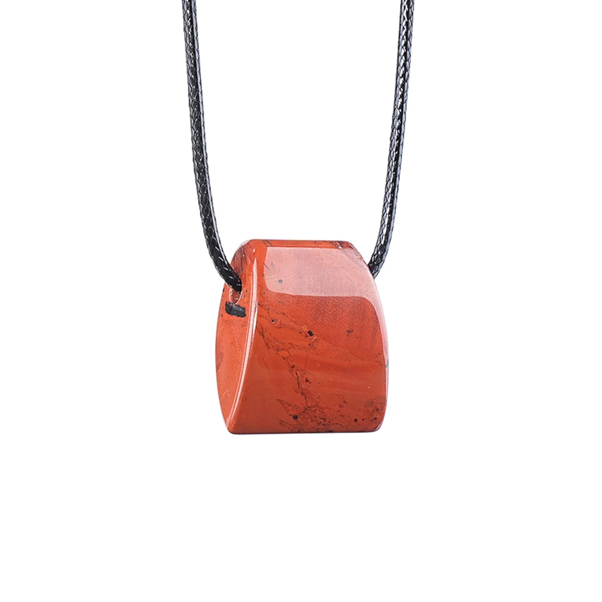 Crystal & Stone Trapezoid Pendant Necklace