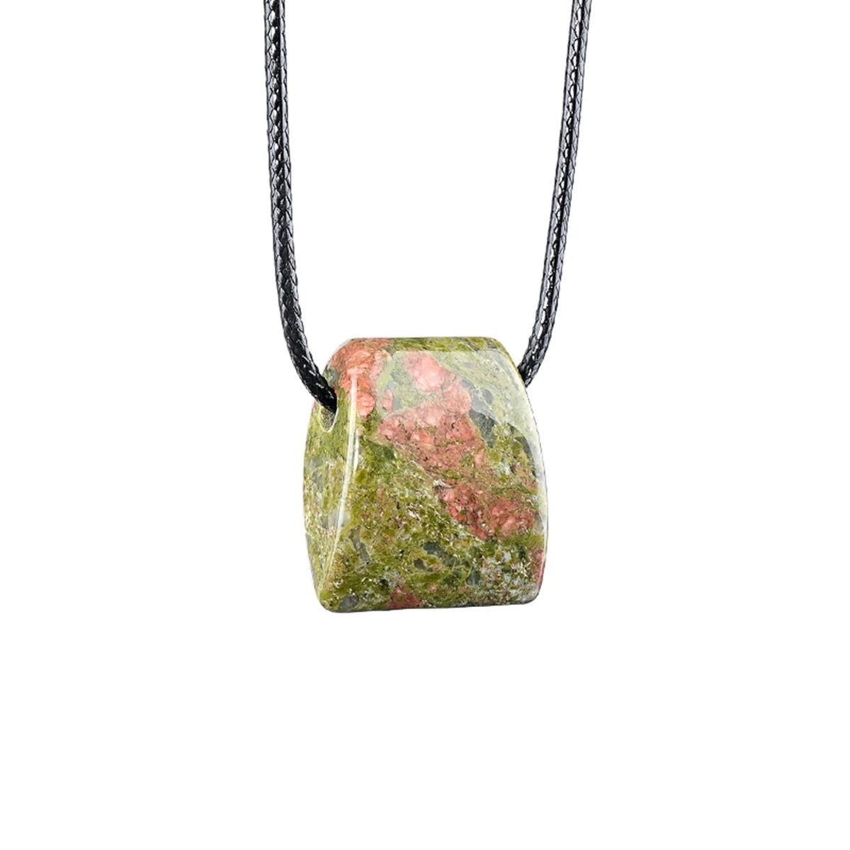 Crystal & Stone Trapezoid Pendant Necklace