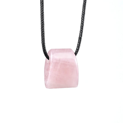 Crystal & Stone Trapezoid Pendant Necklace