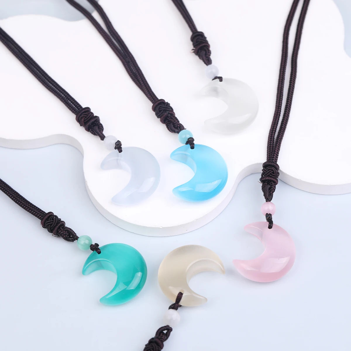 Crystal Crescent Moon Necklaces