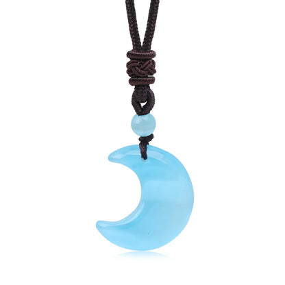Crystal Crescent Moon Necklaces