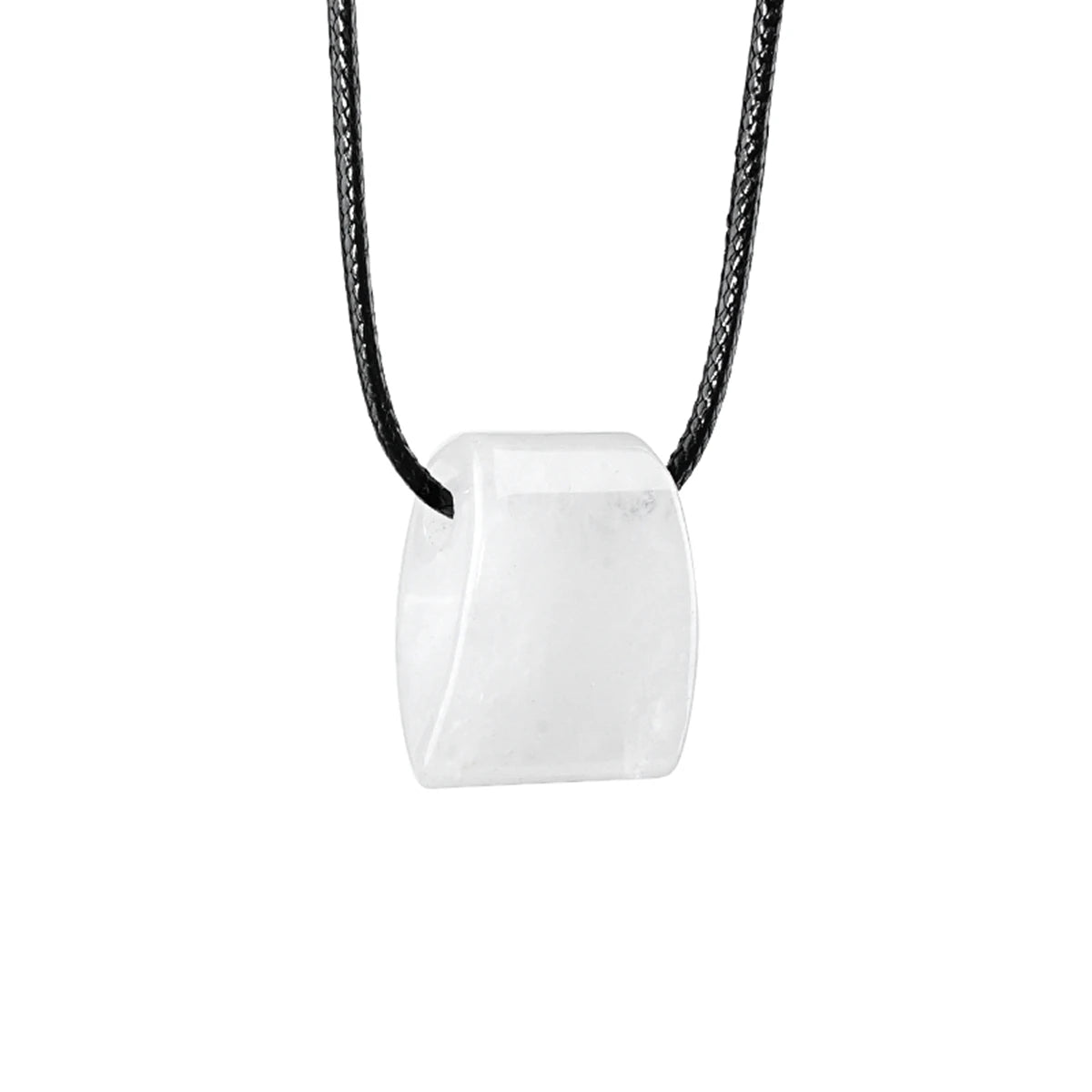Crystal & Stone Trapezoid Pendant Necklace