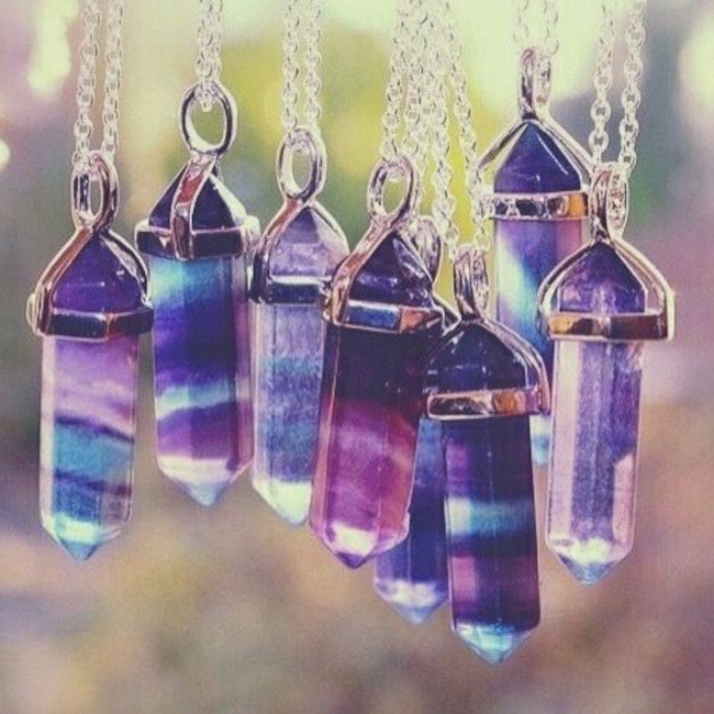 Fluorite Crystal Necklace