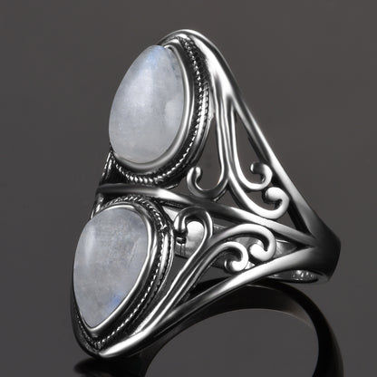 Moonstone Vintage Silver Ring
